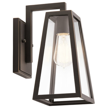 Kichler Delison 1 Light Outdoor Wall Sconce in Rubbed Bronze