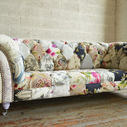 Grace Floral Patchwork Chesterfield Sofa - Sofas
