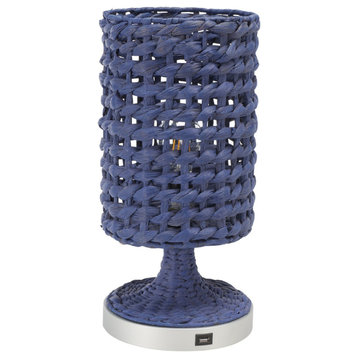 Safavieh Knowles Table Lamp With USB Port Blue