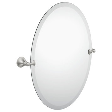 Moen DN2692BN 26" Tall Tilting Oval Mirror from the Glenshire Collection