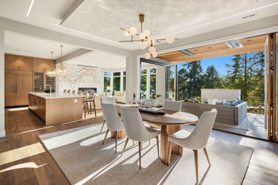 Inspiration for a contemporary dining room remodel in Seattle