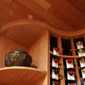 A Close-Up of a Quarter-Round Rack; Great For Custom Wine Display