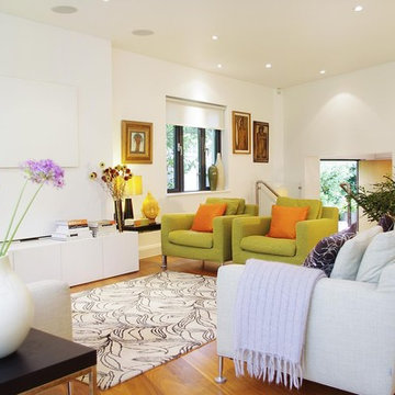Colourful modern living room.