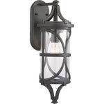 Progress - Progress P560117-020 Morrison - One Light Outdoor Medium Wall Lantern - The Morrison Collection medium wall lantern blends delicate geometric patterns with lasting durability in a modern form. Intricate die cast aluminum construction is paired with clear glass and an Antique Bronze finish.