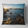 Sunset at Opera House Sydney Seashore Throw Pillow, 18"x18"