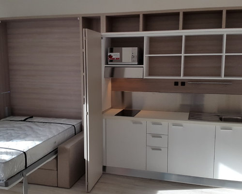 Mini Cucina monoblocco a scomparsa su misura con Letto a scomparsa ... Mini Cucina monoblocco a scomparsa su misura con Letto a scomparsa ...