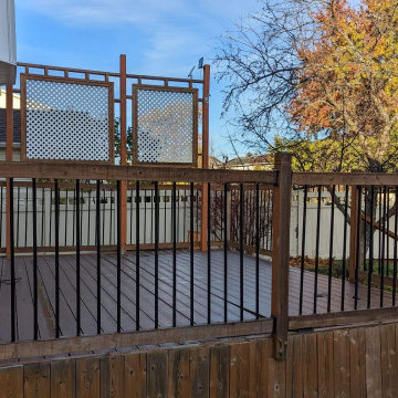Azek Slate Gray and Dark Hickory with IRX railing