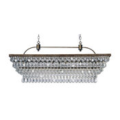 Weston 40" Rectangular Glass Drop Chandelier