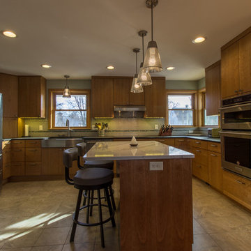 Project 3062-1 Contemporary Green Kitchen Remodel South Minneapolis