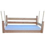 SwingBedsOnline - Original Twin Swingbed, Antique Cypress Stained Frame / Gateway Mist Cover, Twin - The SwingBedsOnline Original offers you a classic design that will fit into any home decor.  It is offered  in four sizes and multiple colors to allow your own personal touch.  The painted finish can also be distressed to add to the beauty of this SwingBed.