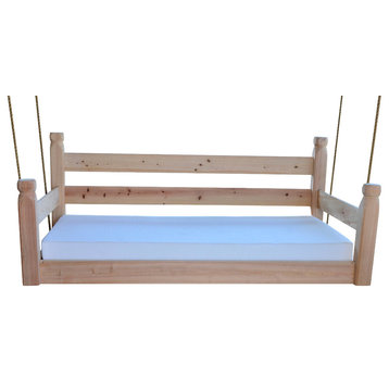 Original Twin Swingbed, Country Cream Painted Frame, Twin, Kiln Dried Wood, Fram