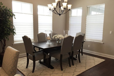Example of a transitional dining room design in Orlando