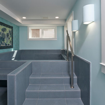 Colorful Basement and Spa Room in Petworth