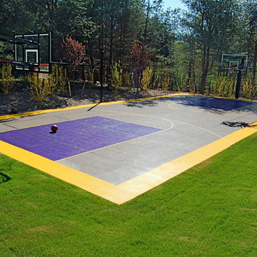 Multi Sport Backyard Home Court built by SnapSports