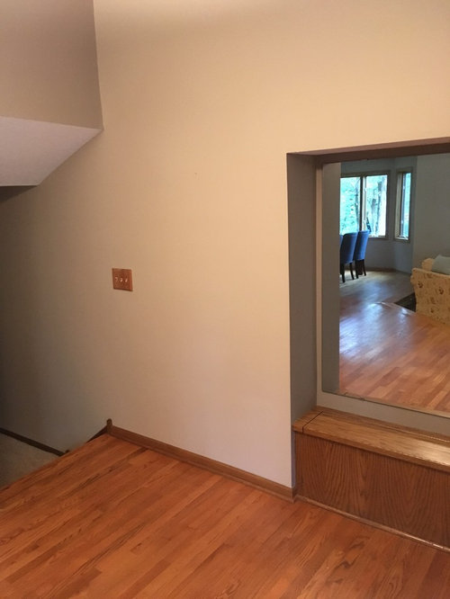 Front entry alcove is outdated