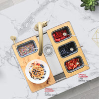 STYLISH 22'' Workstation Single Bowl Undermount 16G Stainless Steel Kitchen Sink