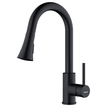 Karran Weybridge Single-Handle Pull-Down Sprayer Kitchen Faucet, Matte Black
