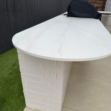 Outdoor Kitchen Concrete Countertop Bar Seating