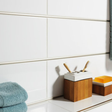 Satin Nickel and White Porcelain