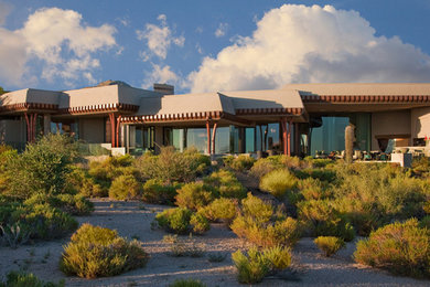 Mediterranean exterior home idea in Phoenix