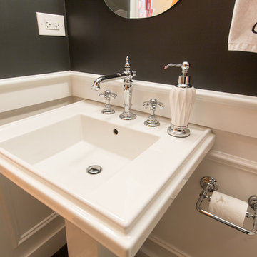 Small Black Powder Room
