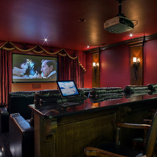 Inspiration for a timeless home theater remodel in Wilmington