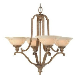 Royce Lighting - Royce Lighting Belcaro Collection 4-Light Chandelier, Gilded Imperial Silver - Chandeliers