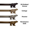 3/4” Farmhouse Bear Adjustable Window Treatment Single Curtain Rod, Renaissance