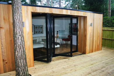 Inspiration for a contemporary garden shed and building in London.