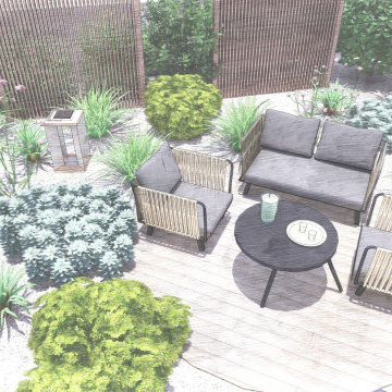 Aménagement d'une terrasse en bois paysagée