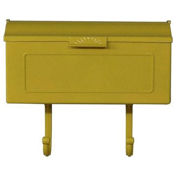 Mid Modern Nash Horizontal Mailbox, Yellow