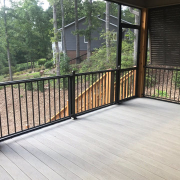 Lake Keowee Home Screened and Fortress Handrails Installed