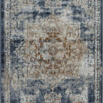 RugPal - Transitional Cottage 2'2"x3' Rectangle Cerulean Area Rug - Incorporating classic design, the Cottage collection features beautifully crafted vintage creations. Cottage dazzles, yet with an effortless appeal. The pile is textured for a vintage look and feel, with its classy, distressed construction and appearance. The beauty is in the details and subtle color schemes. Cottage feels right at home.