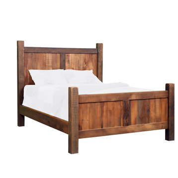 Reclaimed Solid Barnwood Bed, Twin
