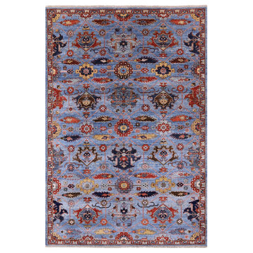 Persian Fine Serapi Handmade Wool Rug 5' 11" X 8' 9" - Q10338