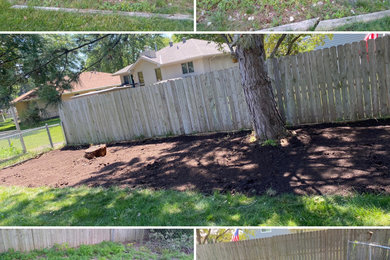 Design ideas for a mid-sized backyard landscaping in Omaha.