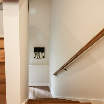 Project #71 | Modern Hickory Staircase with Horizontal Balustrade