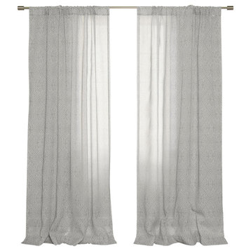 Diamond Confetti Curtains, Gray