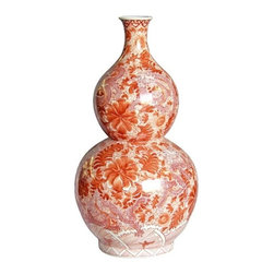 Belle & June - Orange Dragon Gourd Vase - Vases