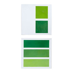 Green Shade Wall Art Set - Set of 2 - Home Decor