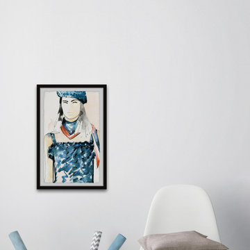 "Neck Scarf Trend" Framed Painting Print