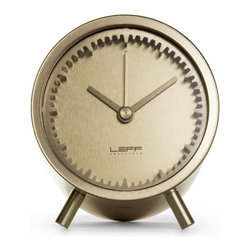 Tube LT70002 Brass Analog Index Table Clock - Desk And Mantel Clocks