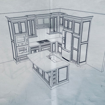 INLAW APARTMENT Kitchen Concept Drawing