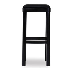 Bernie Round Kitchen Stool in Black Custom Made in Melbourne - Bar Stools And Counter Stools