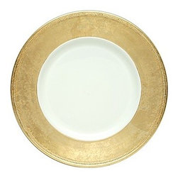 Jay Imports "Gold Leaf" Round Charger - Charger Plates