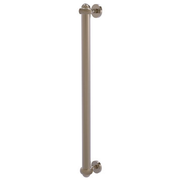 18" Refrigerator Pull With Twist Accents, Antique Pewter