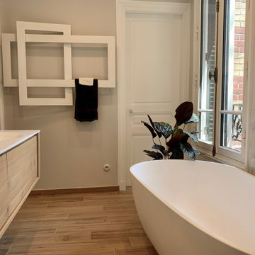 Salle de bain autour du marbre