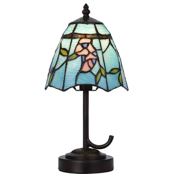3117 Tiffany 1 Light Table Lamp, Dark Bronze