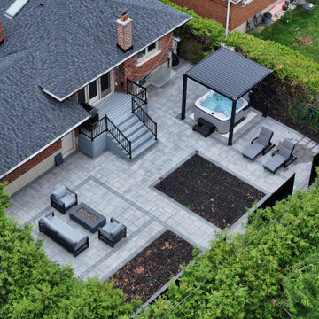 2025 Project Gallery - Interlocking + Pergola + Hot Tub