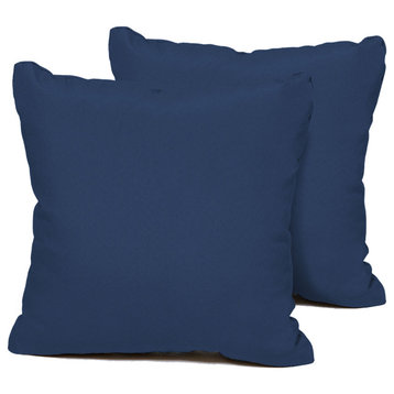 Square Outdoor Patio Pillows, Navy